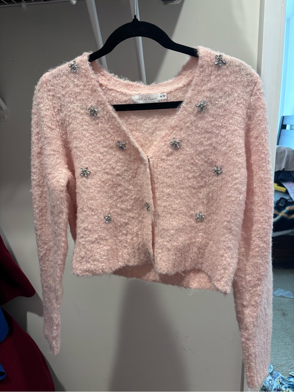 Pink crop top sweater